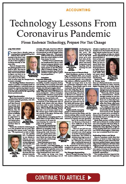SDBJ Article Featuring Steve Austin - January 2021 - Technology Lessons from Coronavirus Pandemic: Firms embrace technology, prepare for tax change